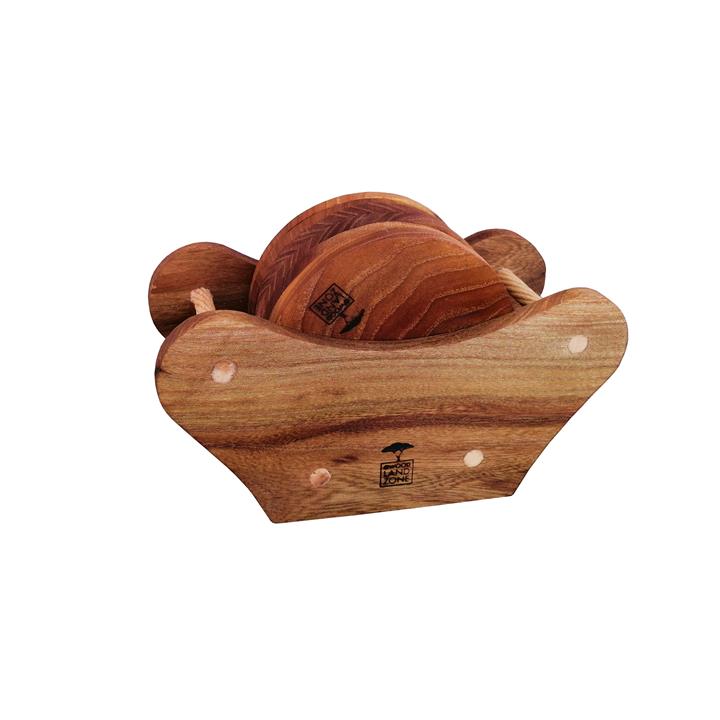 زیر لیوانی وودلندزون مدل کلاسیک مجموعه 6 عددی